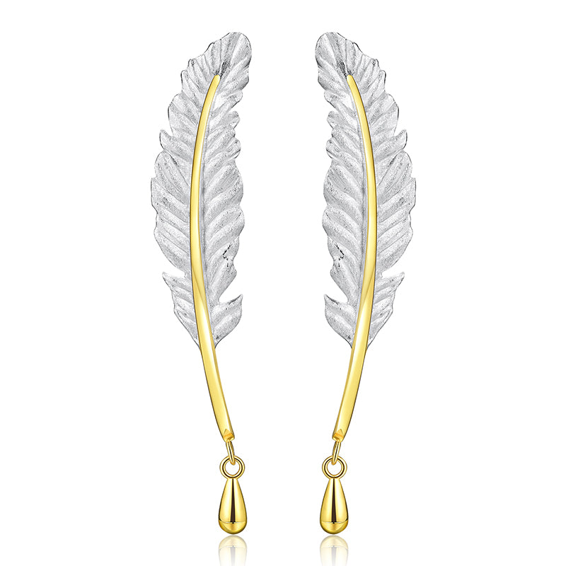 Feather Dangle Earrings