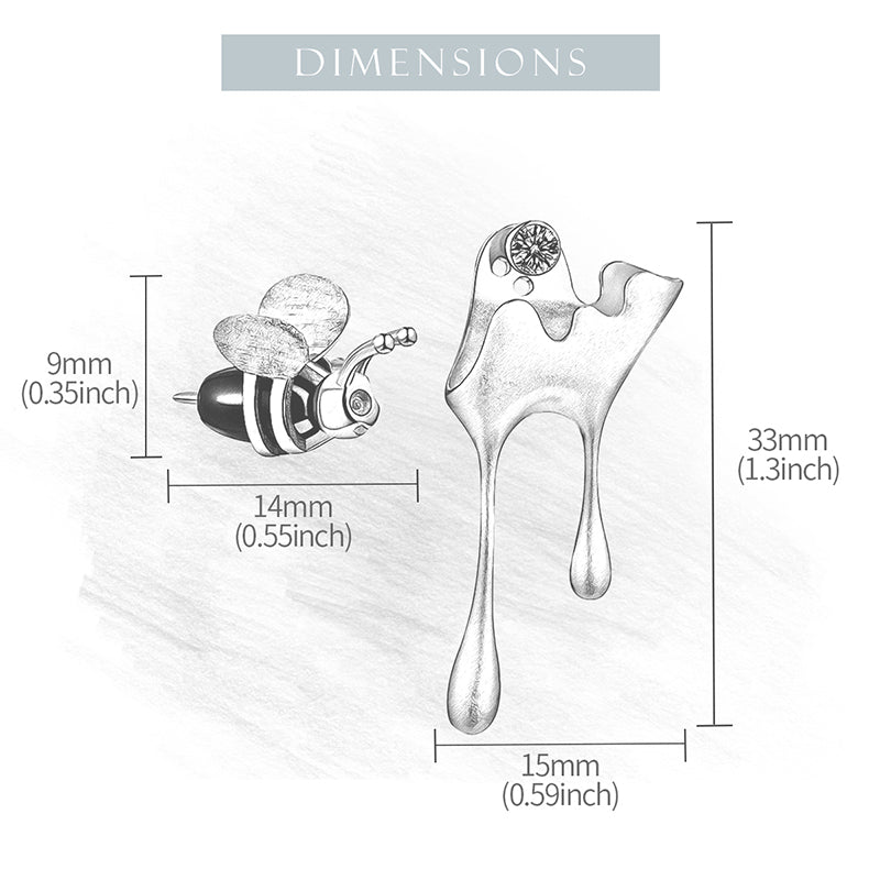 Bee and Dripping Honey Earrings