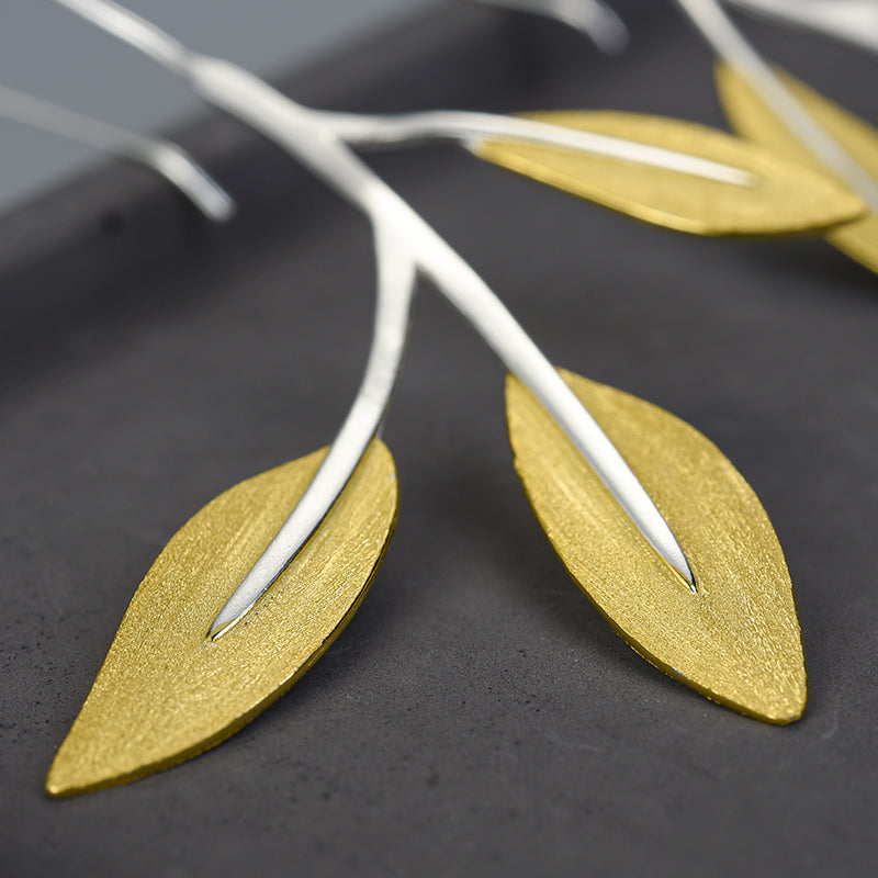 Minimalist Leaves Earrings