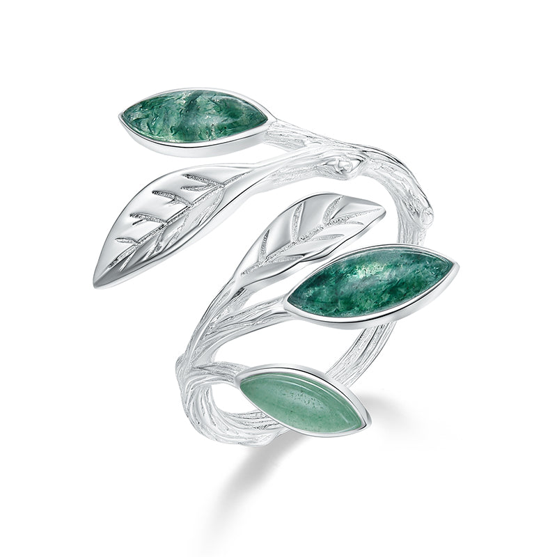 Spring in the Air Leaves Adjustable Ring