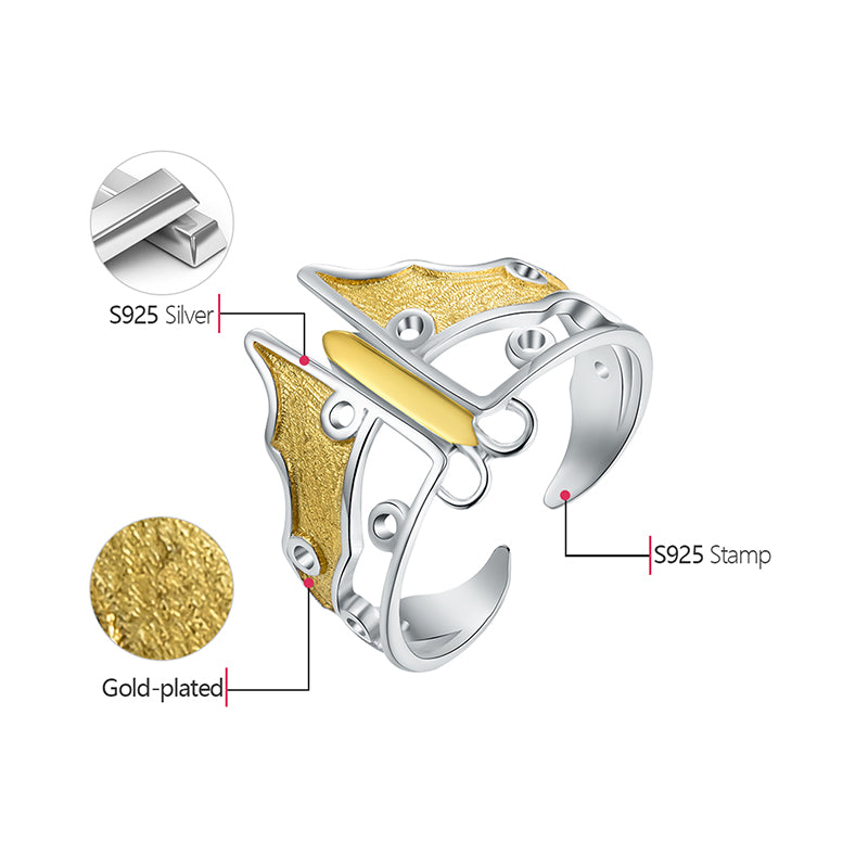 Butterfly Kite Adjustable Ring