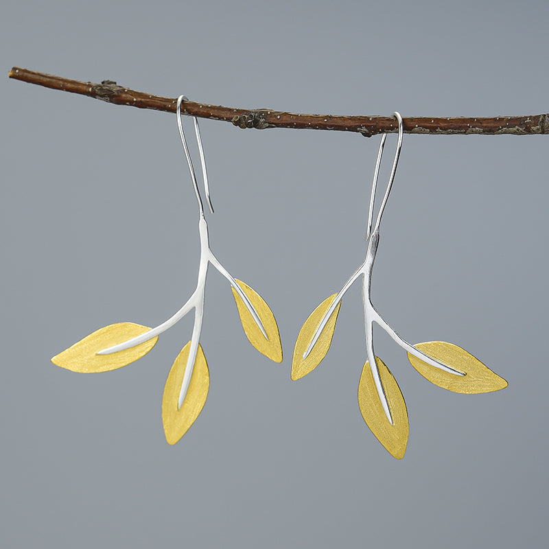Minimalist Leaves Earrings