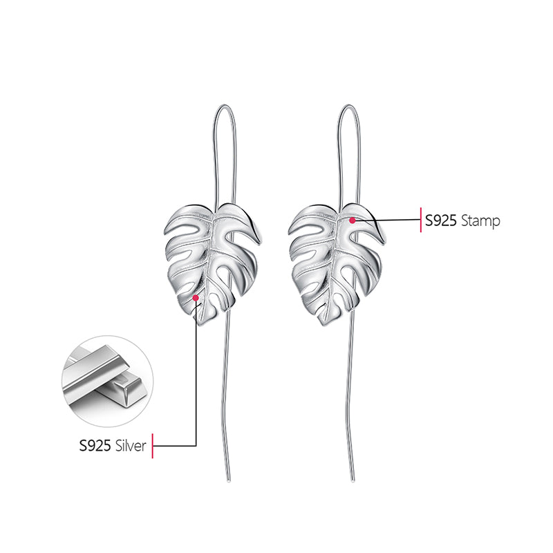 Monstera Leaf Earrings