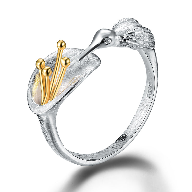 Hummingbird Adjustable Ring