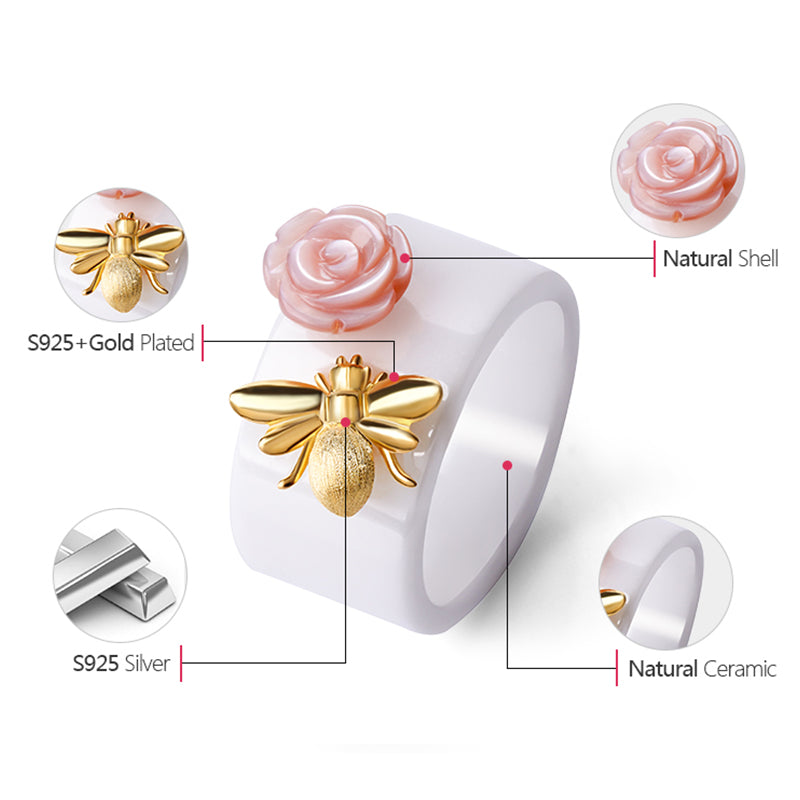Bee and Rose Ring