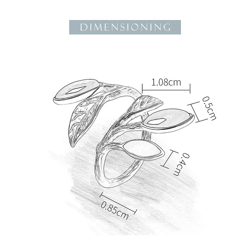 Spring in the Air Leaves Adjustable Ring