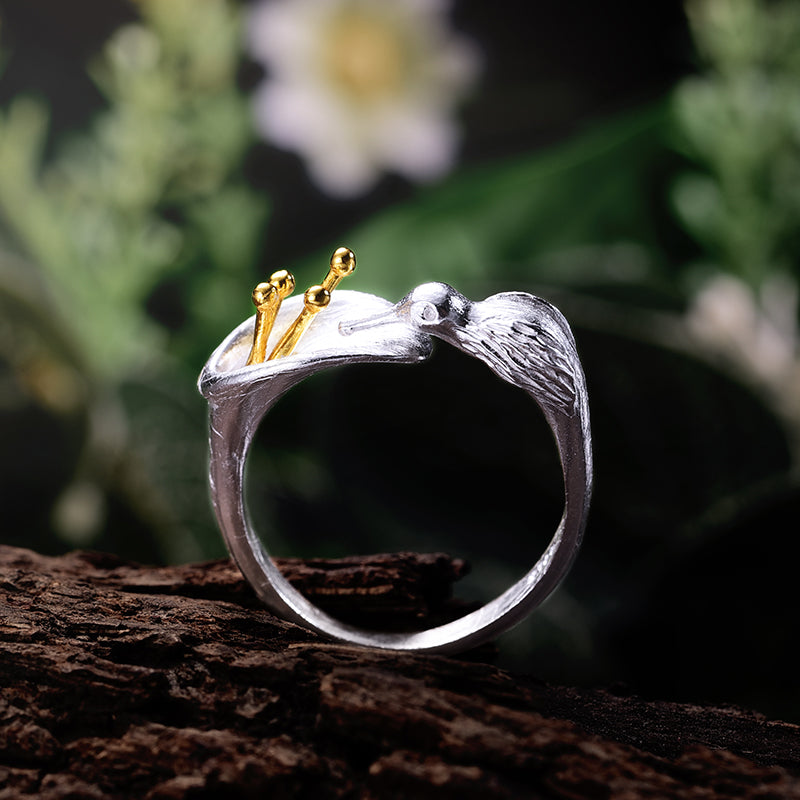Hummingbird Adjustable Ring