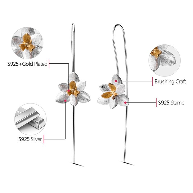 Orchid Flower Earrings