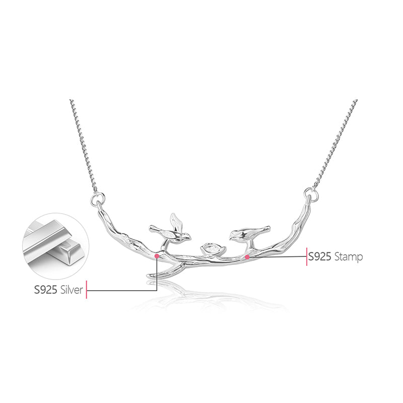 Bird on Branches Necklace