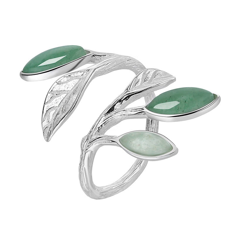 Spring in the Air Leaves Adjustable Ring