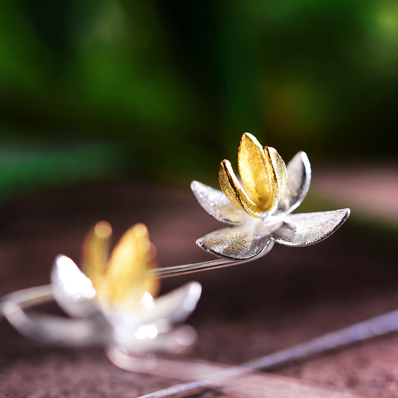 Orchid Flower Earrings