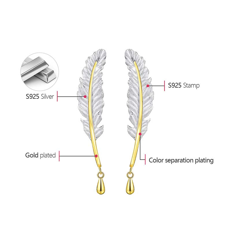 Feather Dangle Earrings