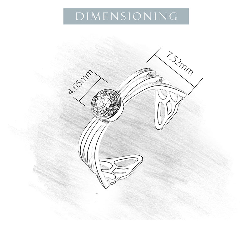 Butterfly Wings Adjustable Ring
