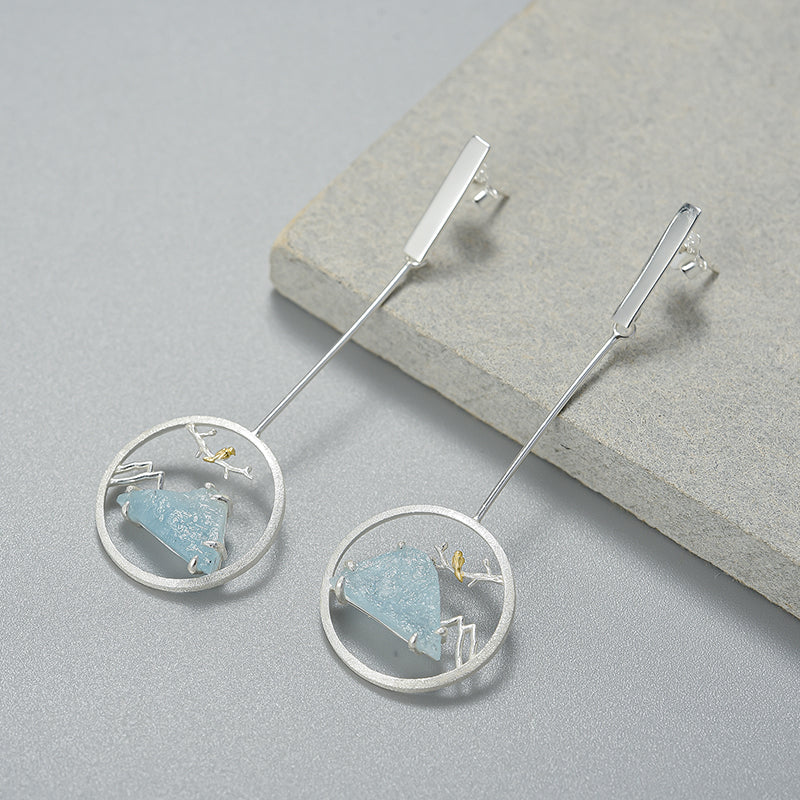 Bird and Mountain Earrings