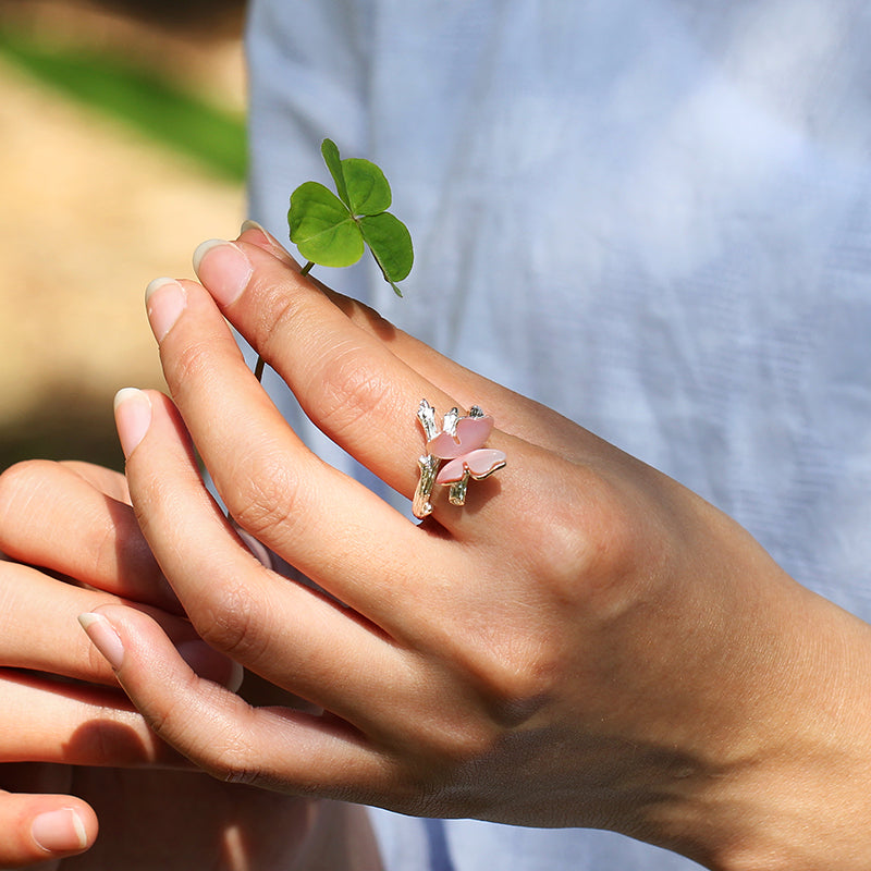 Butterfly on Branch Adjustable Ring