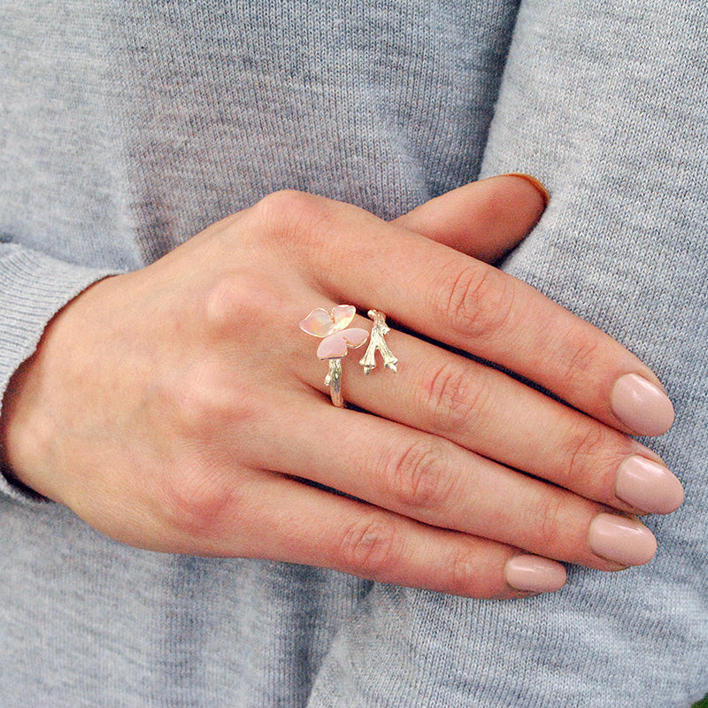 Butterfly on Branch Adjustable Ring