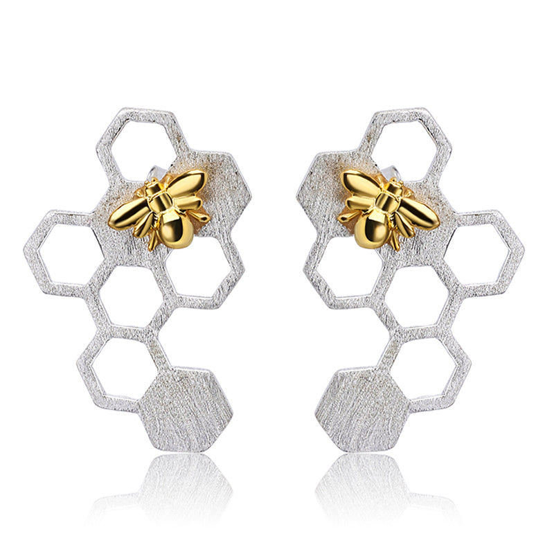 Bee Honeycomb Earrings
