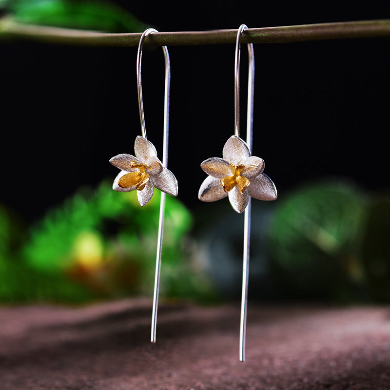 Orchid Flower Earrings