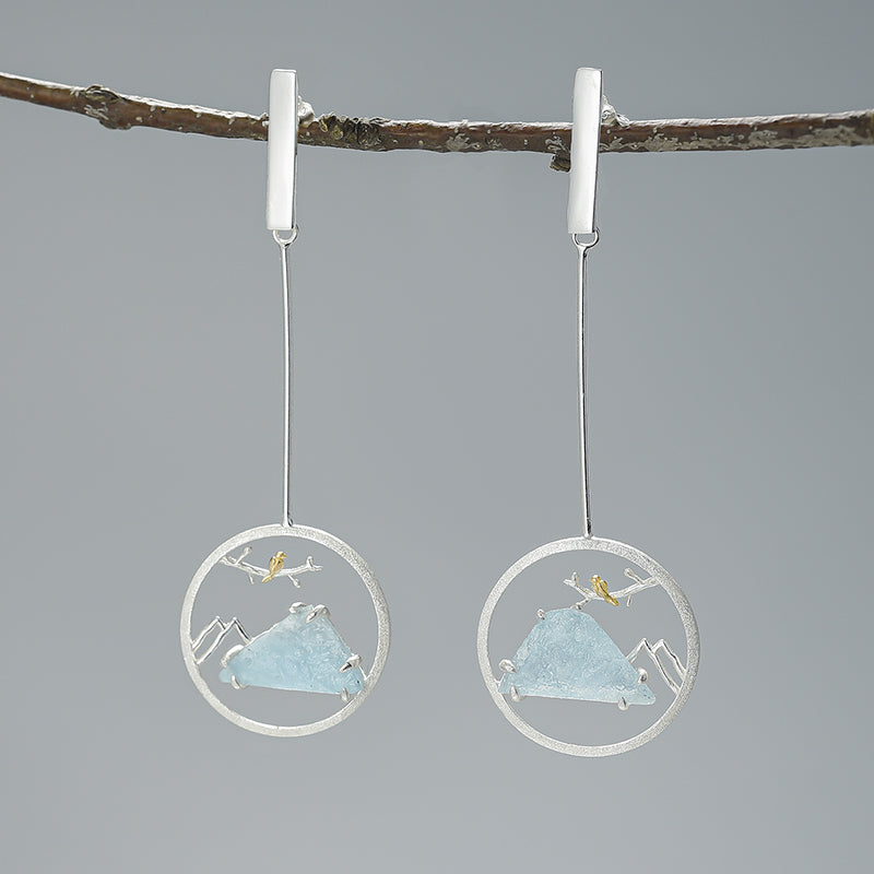 Bird and Mountain Earrings