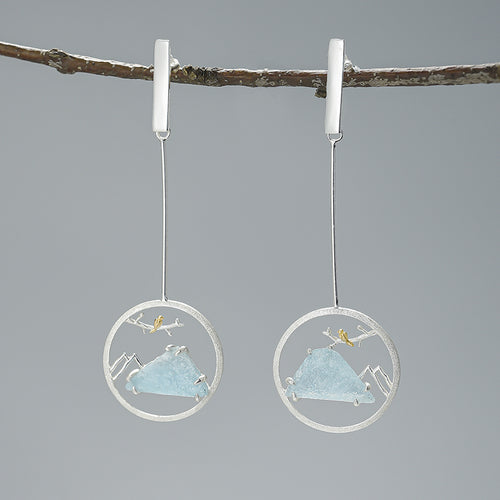 Bird and Mountain Earrings