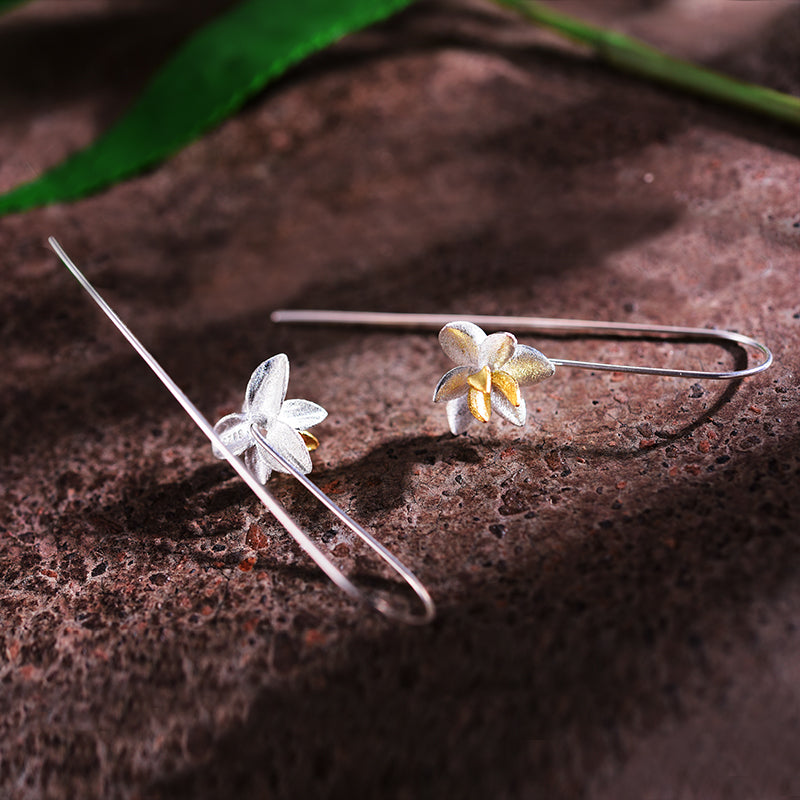 Orchid Flower Earrings