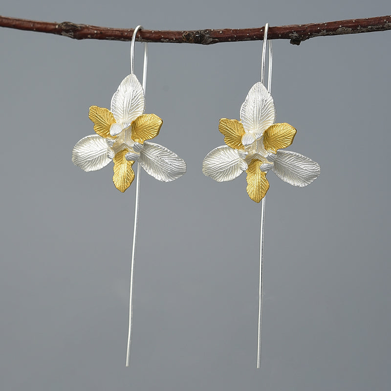 Iris Flower Earrings