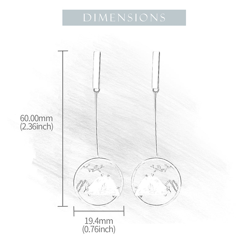 Bird and Mountain Earrings