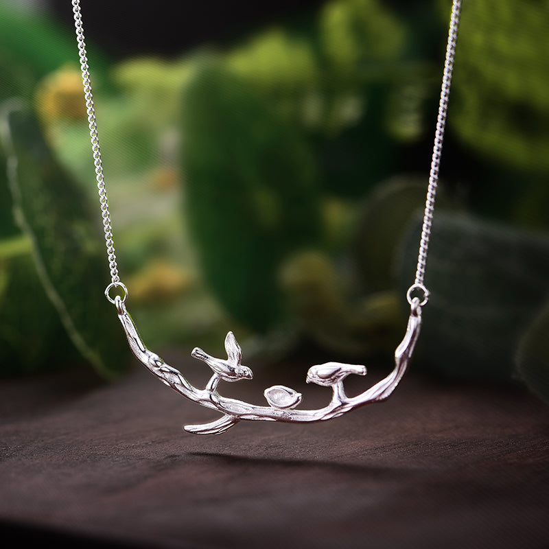 Bird on Branches Necklace