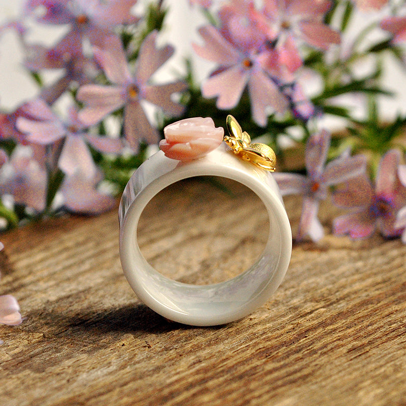 Bee and Rose Ring