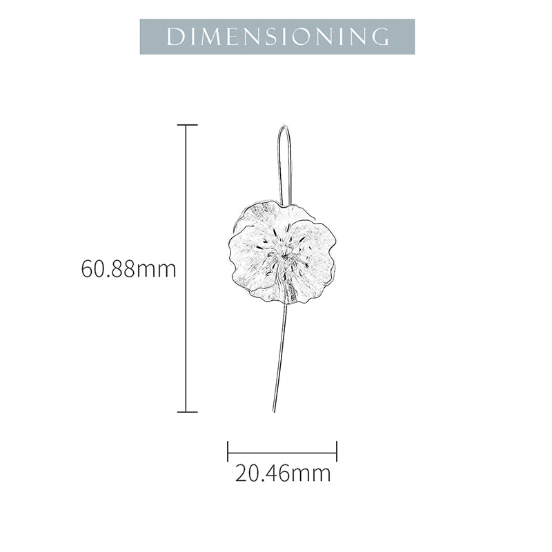 Blooming Poppies Flower Earrings