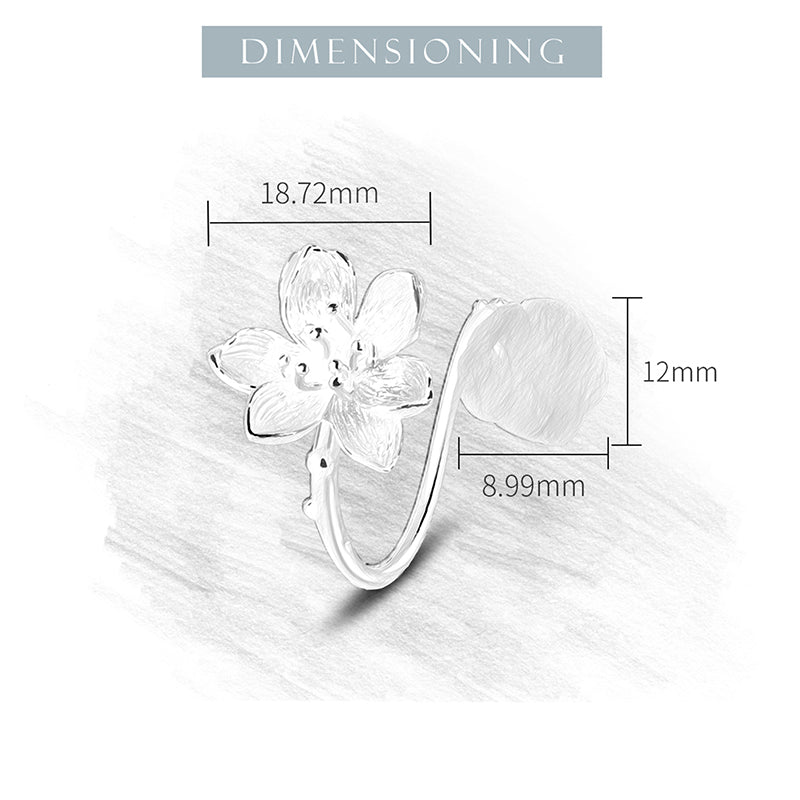 Lotus Whispers with Green Aventurine Adjustable Ring