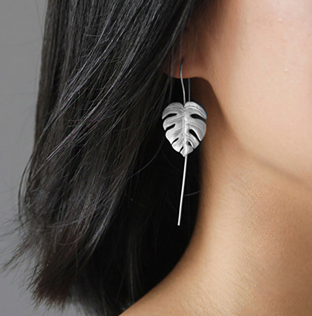 Monstera Leaf Earrings
