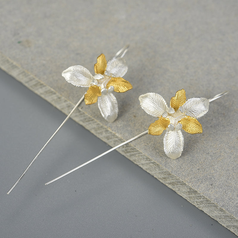 Iris Flower Earrings