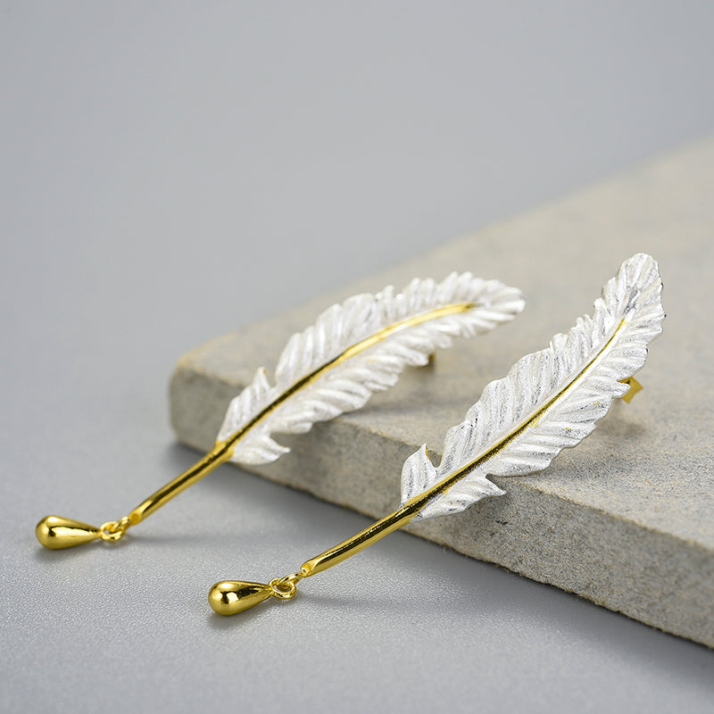 Feather Dangle Earrings