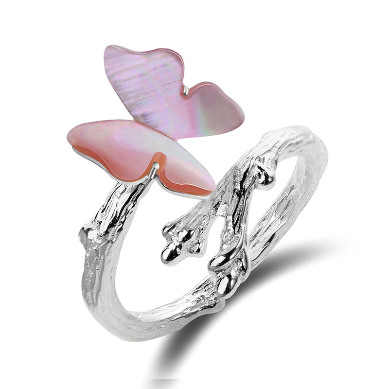 Butterfly on Branch Adjustable Ring