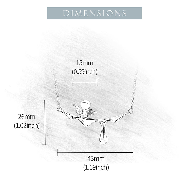 Bee and Dripping Honey Necklace