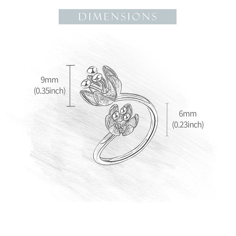 Fresh Blooming Flower Adjustable Ring