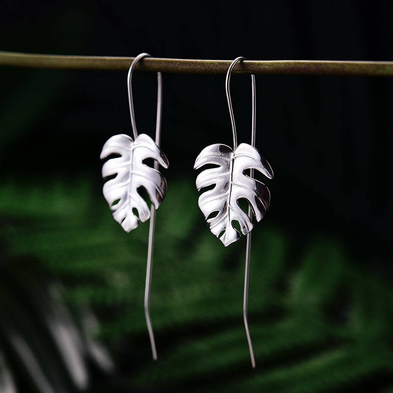 Monstera Leaf Earrings