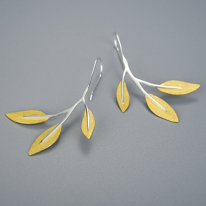 Minimalist Leaves Earrings