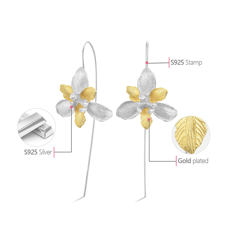 Iris Flower Earrings