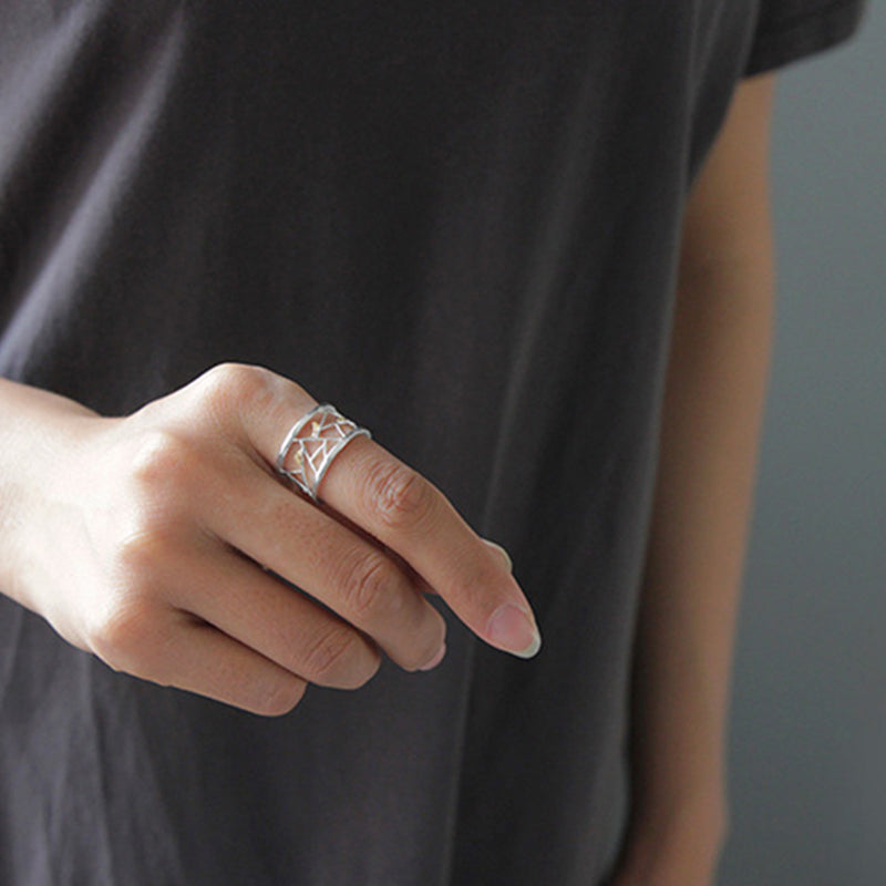 Paper Cut Bird Adjustable Ring