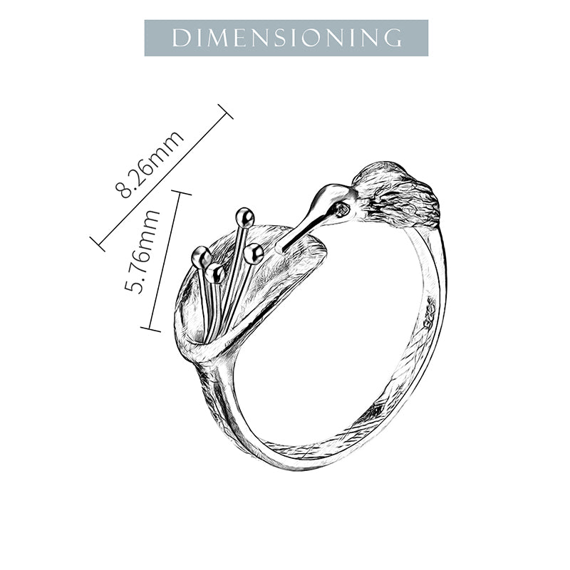 Hummingbird Adjustable Ring