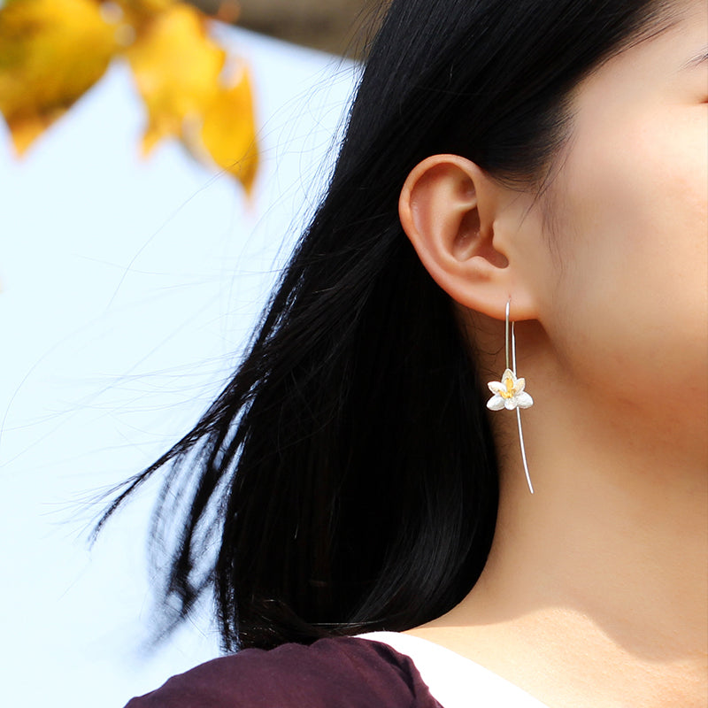 Orchid Flower Earrings