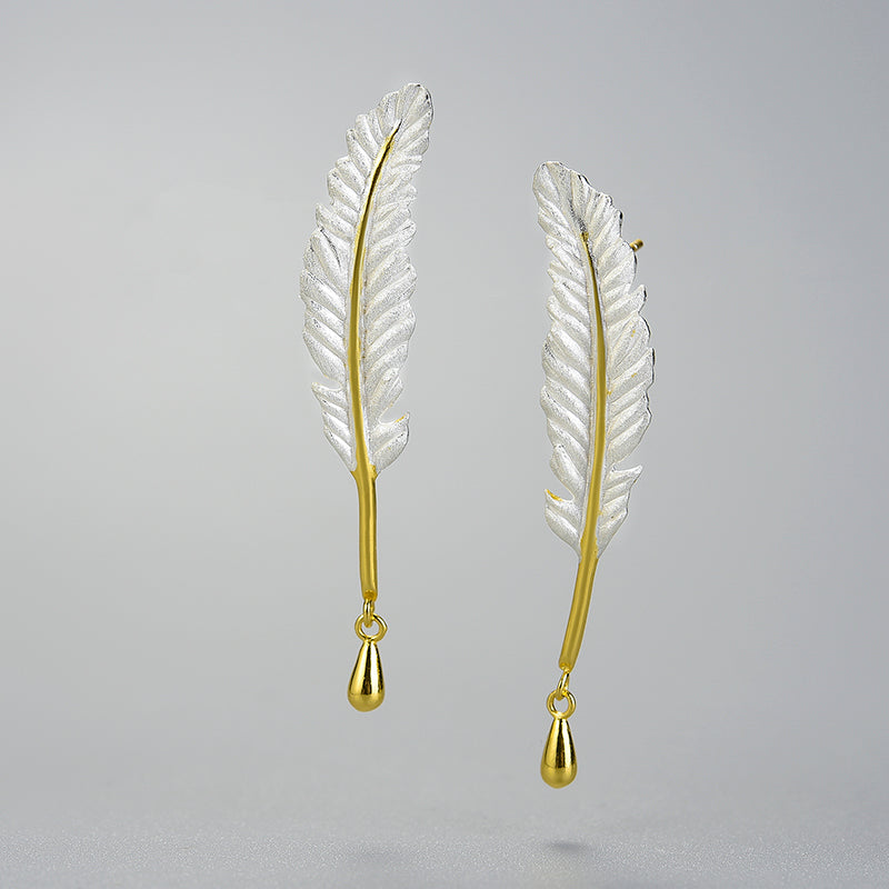 Feather Dangle Earrings