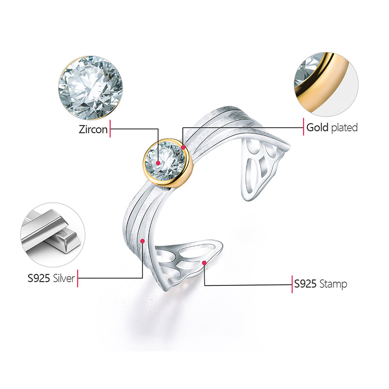 Butterfly Wings Adjustable Ring