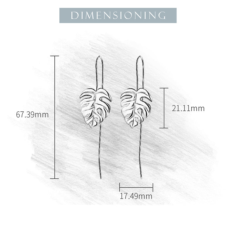 Monstera Leaf Earrings