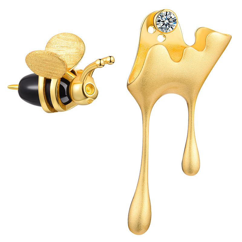 Bee and Dripping Honey Earrings